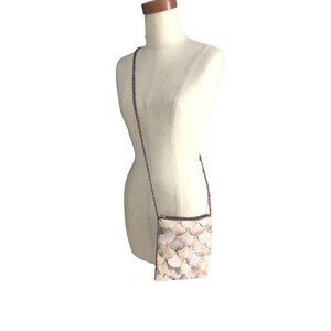 Mother of pearl Sea Cove bag  6.5x8. Beaded chain